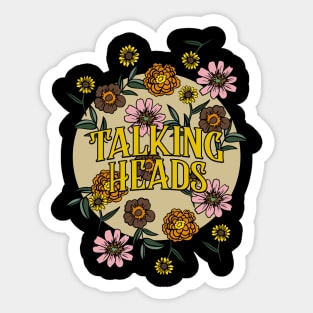 Talking Heads Name Personalized Flower Retro Floral 80s 90s Name Style Sticker